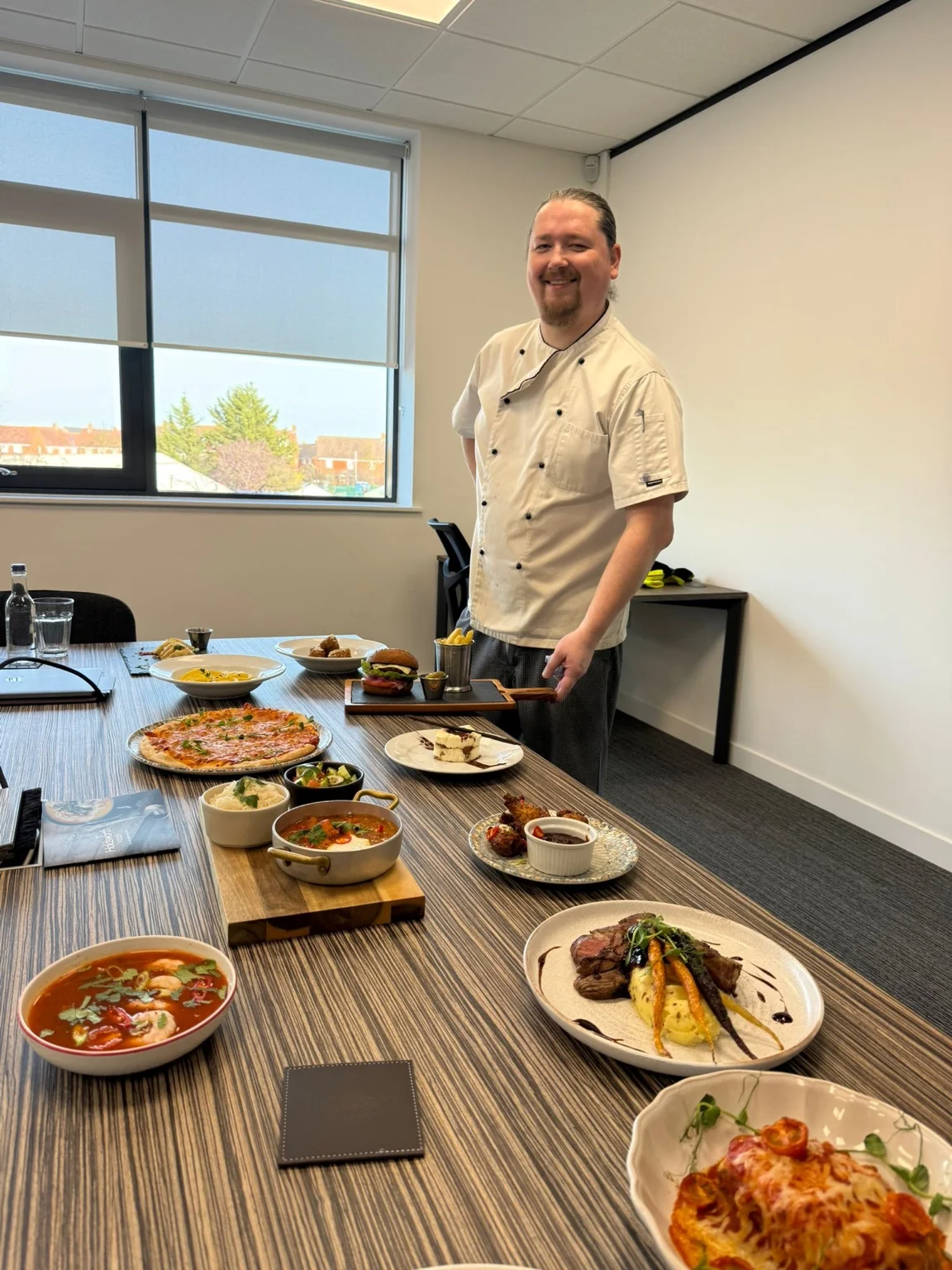 A chef at a general menu-development session
