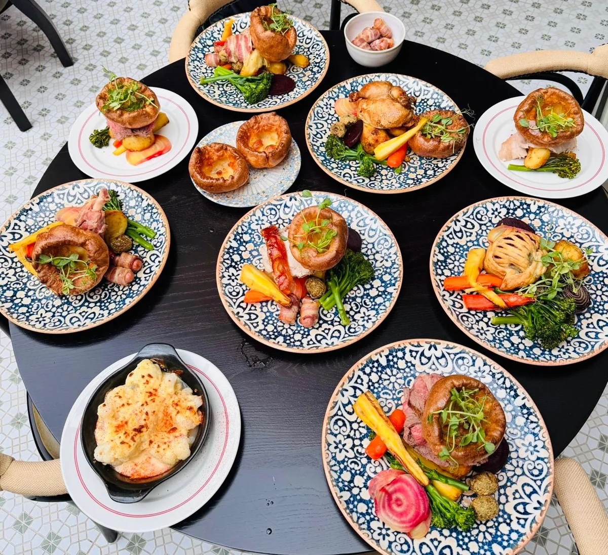 A complete Sunday lunch menu developed and presented for tasting